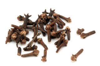 Cloves on white background