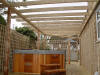 Pergola as screen over hot tub